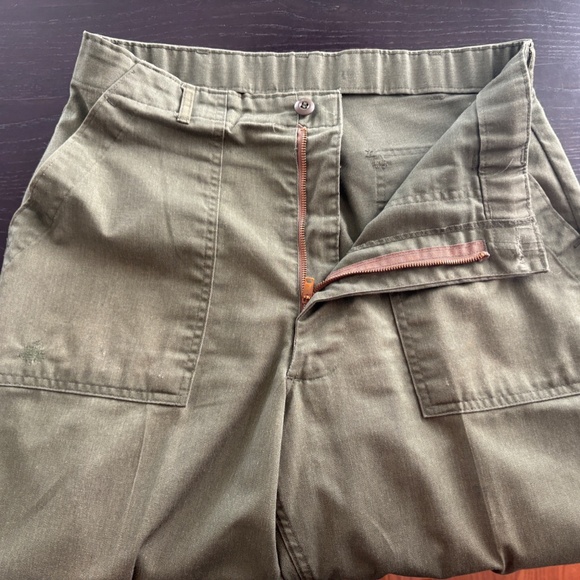 Vintage Mens US Army Green Trousers Size 33 X 28.5 - Picture 3 of 7